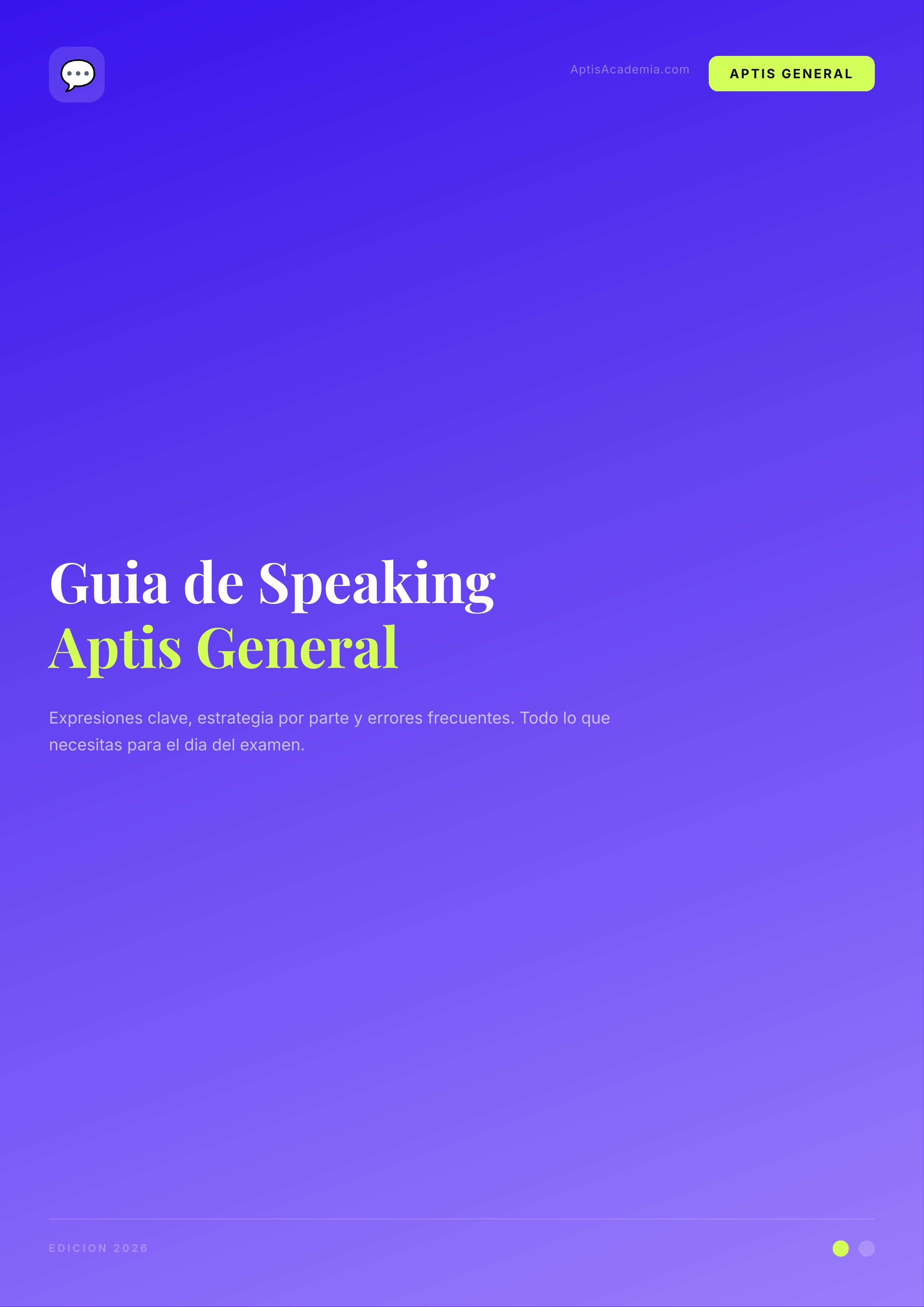 Guía de Speaking Aptis General: Expresiones, estrategia y errores frecuentes